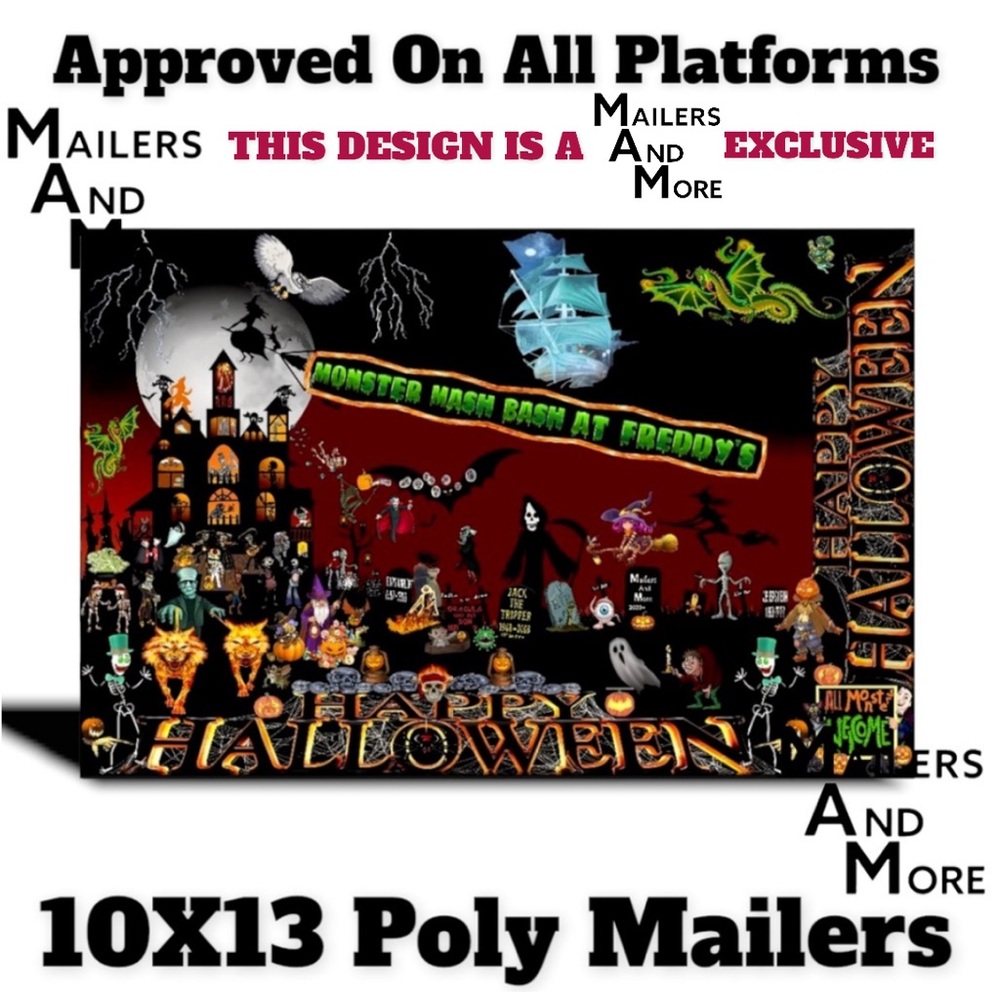 25 10X13 Poly Mailers HALLOWEEN Mailers Shipping Envelopes PRICE FIRM Fall - Picture 9 of 16